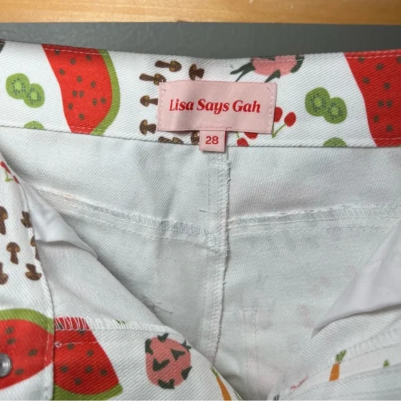 SOLD Lisa says gah farmers market pants jeans fruit print robyn - Picture 3 of 11